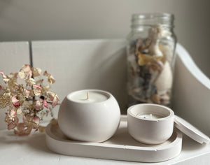 Boho Tray & Candle